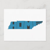 Tennessee Home State Map - Blauw Briefkaart (Voorkant)