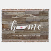 Tennessee Home State Personalized Wood Kijk uit Deken (Voorkant)