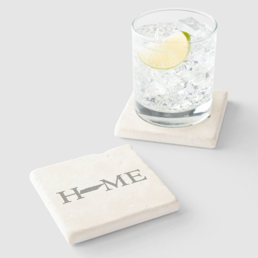 Tennessee Home State Shaped Letter Tennessean Stenen Onderzetter (Zijkant)