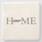 Tennessee Home State Shaped Letter Tennessean Stenen Onderzetter (Voorkant)