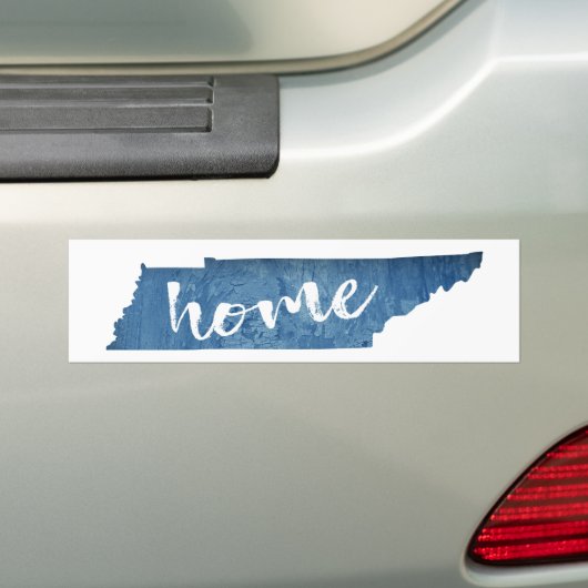 Tennessee Home Wood Grain Bumpersticker (Op auto)