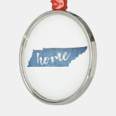 Tennessee Home Wood Grain Metalen Ornament (Links)