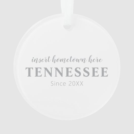 Tennessee Hometown Personalized Ornament (achterkant)