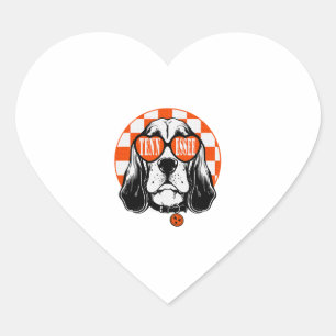 Tennessee Hound Oranje Witte Rocky Top TN Hond Hart Sticker