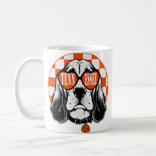 Tennessee Hound Oranje Witte Rocky Top TN Hond Koffiemok