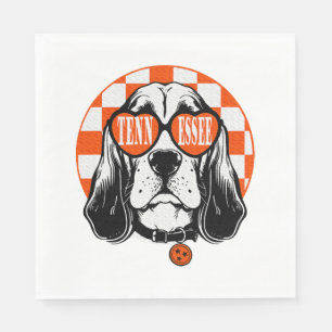 Tennessee Hound Sinaasappel White Rocky Top TN Dog Servet