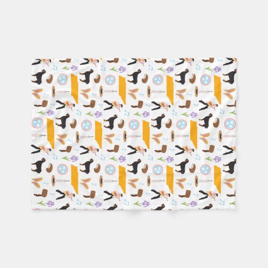 Tennessee Icons Fleece Deken (Voorkant (Horizontaal))
