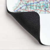 Tennessee Interstate Kaart Mousepad Muismat (Hoek)