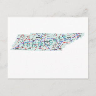 Tennessee Interstate Map Briefkaart