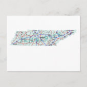 Tennessee Interstate Map Briefkaart (Voorkant)