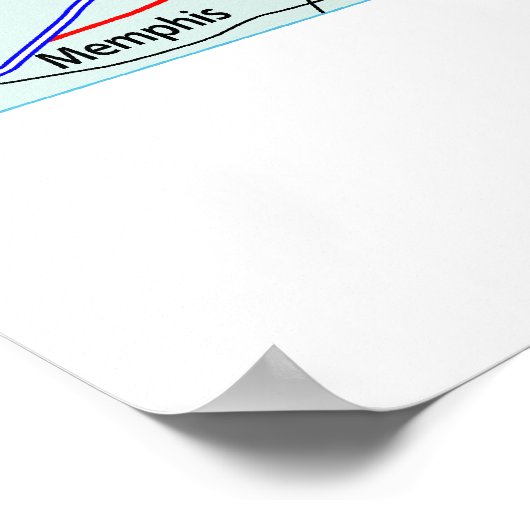 Tennessee Interstate Map Print (Hoek)