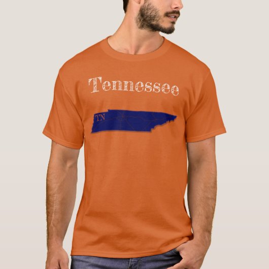 Tennessee Interstates [Navy Blue Design] T-shirt (Voorkant)