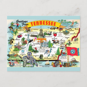 Tennessee Kaart Briefkaart