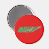 Tennessee kaart magneet (Voorkant / Achterkant)