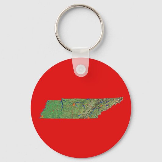 Tennessee kaart Sleutelhanger (Voorkant)