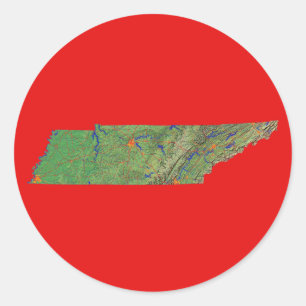 Tennessee kaart Sticker