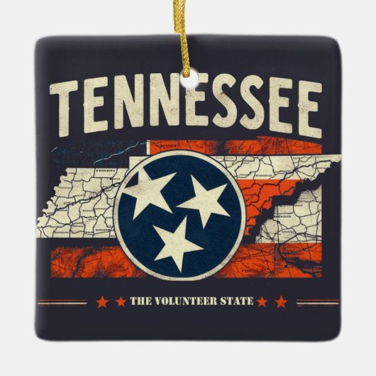 Tennessee Keramisch Ornament (Voorkant)