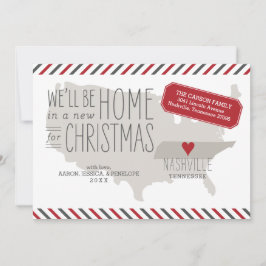 Tennessee Kerstmis Bewegende Aankondigingsvakantie Feestdagenkaart