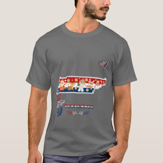 Tennessee Kerstmis T-shirt (Voorkant)