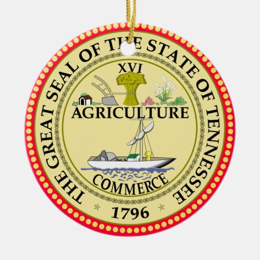 Tennessee* kerstversiering keramisch ornament (Voorkant)