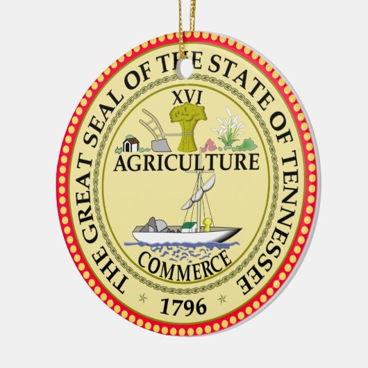 Tennessee* kerstversiering keramisch ornament (Links)