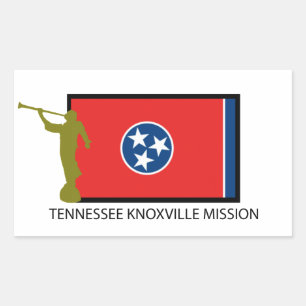 TENNESSEE KNOXVILLE MISSIE LDS CTR RECHTHOEKIGE STICKER