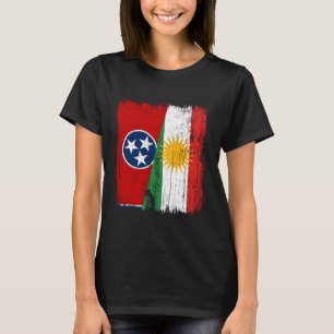 Tennessee Koerdistan Half Vlag Tennesseaanse Koerd T-shirt