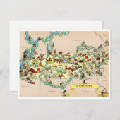 Tennessee Map Briefkaart (Voorkant / Achterkant)