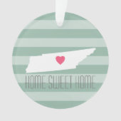 Tennessee Map Home State Love met Custom Heart Ornament (voorkant)