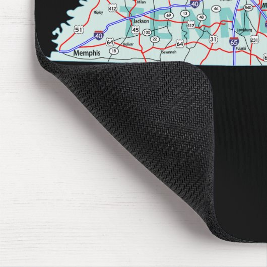 Tennessee Map Mousepad Muismat (Hoek)
