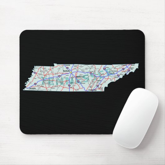 Tennessee Map Mousepad Muismat (Met muis)