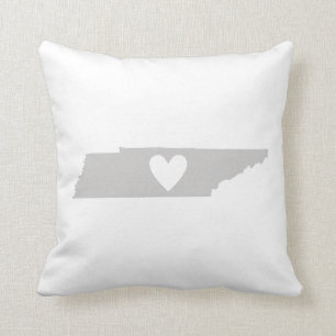 Tennessee Map Shape Love Grey Tennessean Heart Kussen