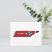 Tennessee Map Shaped State Flag met naam Briefkaart (Staand voorkant)