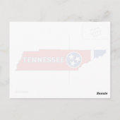 Tennessee Map Shaped State Flag met naam Briefkaart (Achterkant)