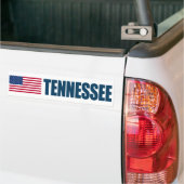 Tennessee met Amerikaanse vlag Bumpersticker (Op Truck)