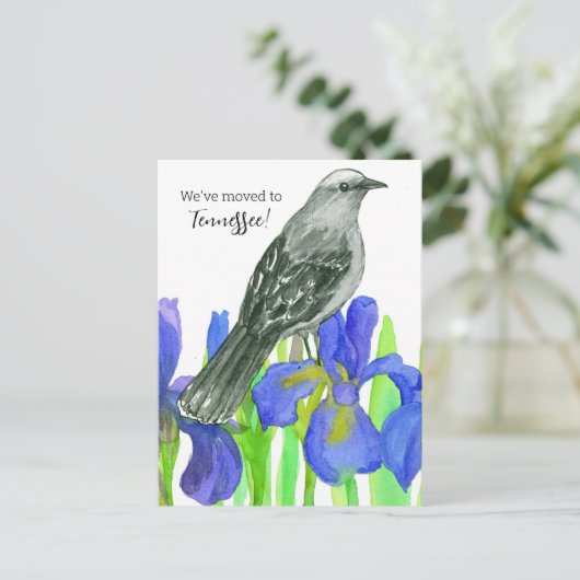 Tennessee Mockingbird Iris aangekondigd Briefkaart (Staand voorkant)