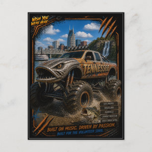 Tennessee Monster Truck Off Road Kunst Briefkaart