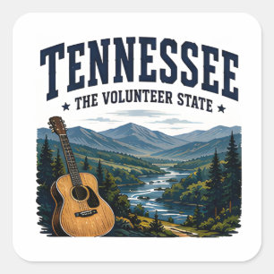 Tennessee Mountain Music Journey Vierkante Sticker