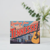 Tennessee Nashville Guitar Skyline Briefkaart (Staand voorkant)