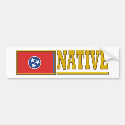 Tennessee Native Bumpersticker (Voorkant)