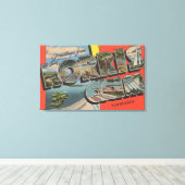 Tennessee - Norris Dam - Grote letterscènes Canvas Afdruk (Insitu (Houten vloer))