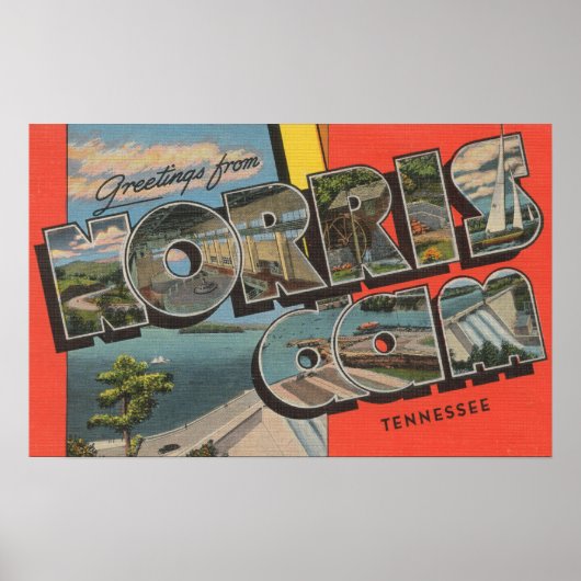 Tennessee - Norris Dam - Grote letterscènes Poster (Voorkant)