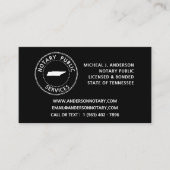 Tennessee Notary Public Services Visitekaartje (Voorkant)