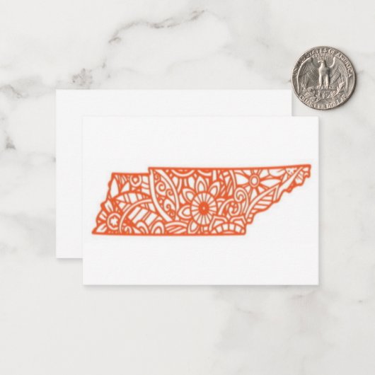 Tennessee Notitiekaartje (Voorkant / Achterkant in situ)