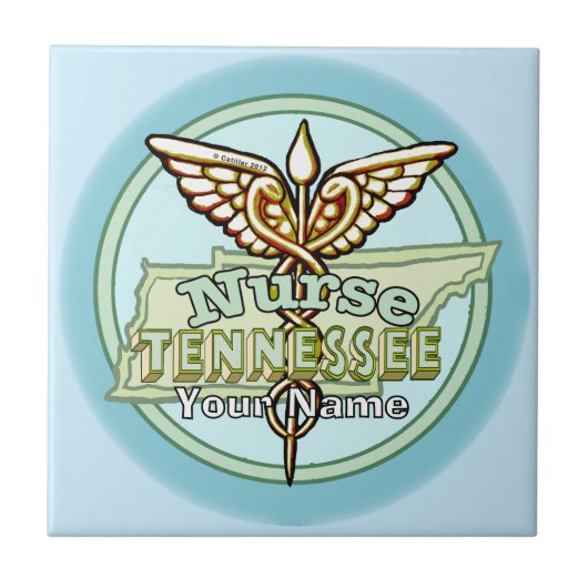 Tennessee Nurse Caduceus Tegeltje (Voorkant)