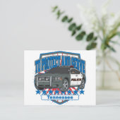 Tennessee om de politiewagen te beschermen en te b briefkaart (Staand voorkant)