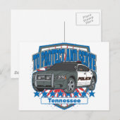 Tennessee om de politiewagen te beschermen en te b briefkaart (Voorkant / Achterkant)