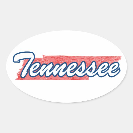 Tennessee Ovale Sticker (Voorkant)