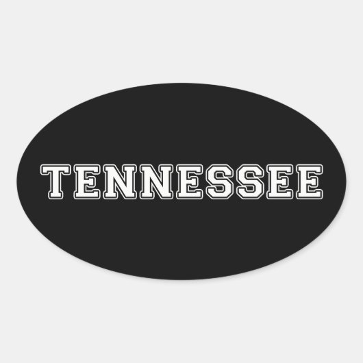 Tennessee Ovale Sticker (Voorkant)