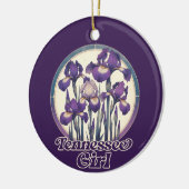 Tennessee Paarse Iris Flower Art Keramisch Ornament (Links)